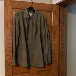 L.L. Bean Olive Button-Up Shirt